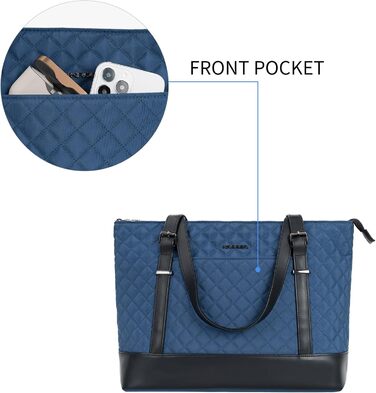 Сумка для ноутбука KROSER жіноча чорна елегантна 15.6