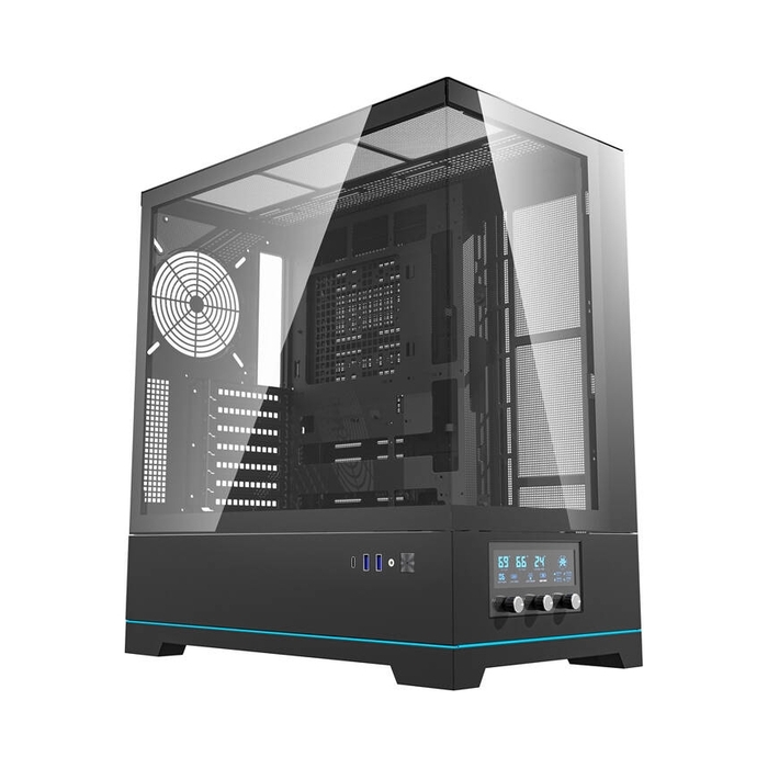 Корпус для ПК DarkFlash DY451 ATX Midi Tower Gaming, загартоване скло, чорний