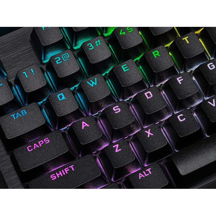 Механічна ігрова клавіатура Corsair K70 MAX RGB з перемикачами MGX, регульованою точкою активації, клавішами PBT Double-Shot, сумісна з iCUE, QWERTY NA розкладка, сталево-сірий колір