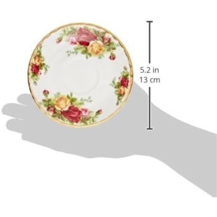 Сервіз Royal Albert Old Country Roses на 4 персони, вінтажний, з кістяного фарфору, середній квітковий візерунок, чайник 0,8 л, подарунковий набір