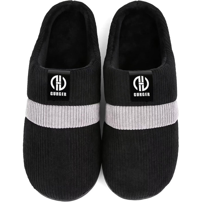 Тапочки зимові плюшеві для дому, чорні, розмір 36-51 (EU 44/45)