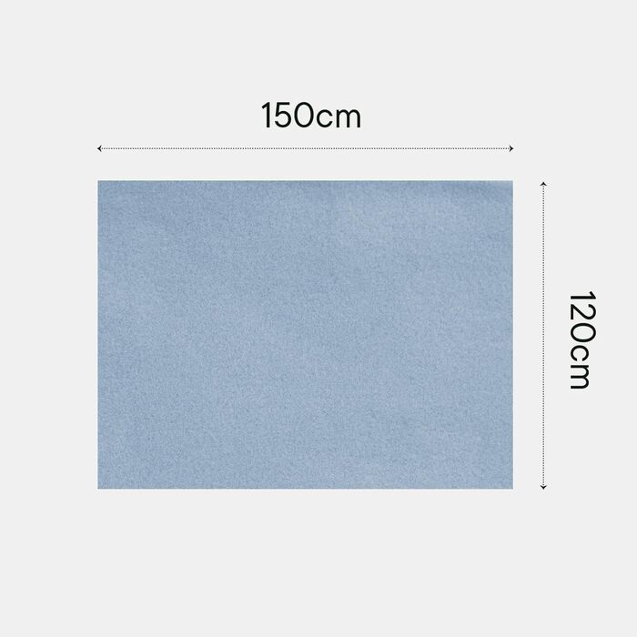 Плед DREAMSCENE з флісу, теплий, м'який, 120 x 150 см, блакитний