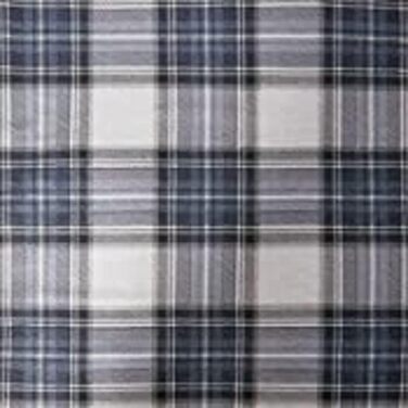 Comfort Spaces Cotton Flannel Sheet Set with Pillowcases, Breathable, Warm, Deep Pocket, for King Size Beds, Blue Tartan, Scottish Plaid Pattern, 4-Piece