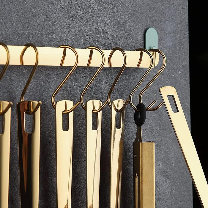 Kyraton Gold Kitchen Utensil Set, 37-Piece Stainless Steel Kitchen Helper Set with Titanium Plating, Kitchen Tool Set with Utensil Holder, Cooking Spoon Set Dishwasher Safe
