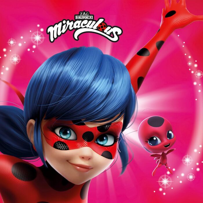 Декоративна подушка Miraculous Леді Баг 40x40 см для дітей, авто, дивану, реверсивна, з героями Марінетт, Адріан, Кет Нуар, Париж, до постільної білизни
