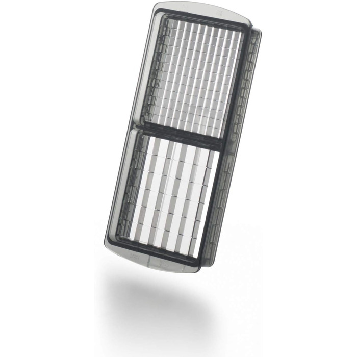 Набір для нарізки овочів Genius Nicer Dicer Plus (12 частин) - нарізник для овочів, цибулі, картоплі фрі, фруктів, універсальний нарізник, подрібнювач, шатківниця, для зберігання, срібний/чорний