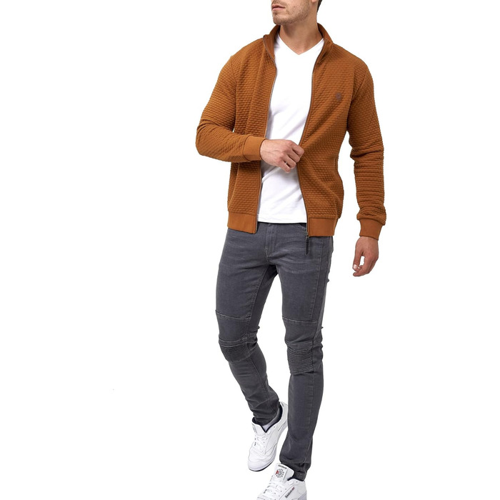 Чоловіча спортивна куртка Indicode з коміром-стійкою | Кардиган чоловічий, светр чоловічий | Матеріал: гума
