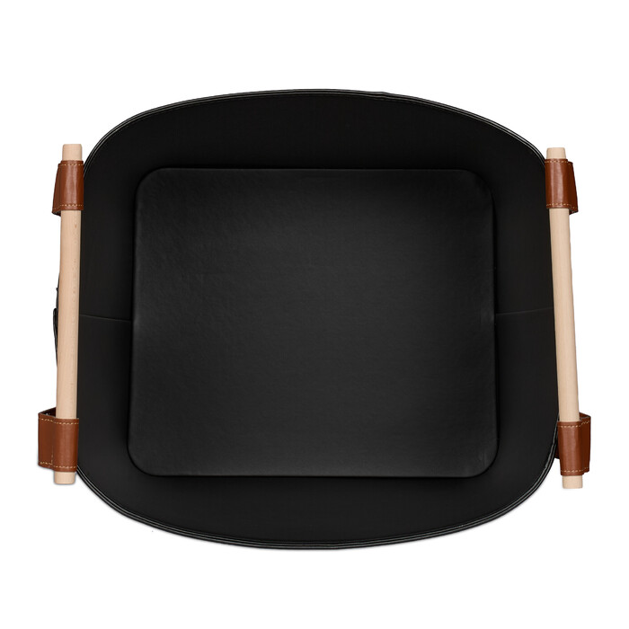 Relaxdays Firewood Basket made of Faux Leather