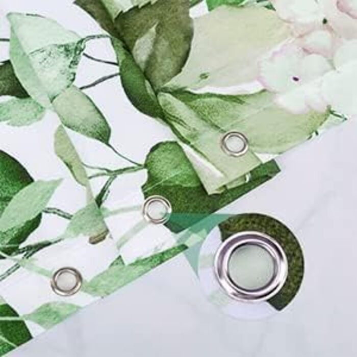 Шторка для душу REZAYMRS, 180x200 см, поліестер, зелена, з 12 гачками, водовідштовхувальна, для ванної кімнати