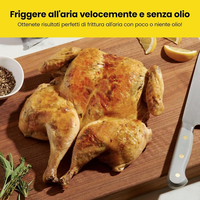 Фритюрниця Chefman з цифровим керуванням, 4.75 л, для сім'ї, сенсорне управління, для картоплі фрі, курки, м'яса, риби, з антипригарним покриттям, деталі придатні для миття в посудомийній машині, автоматичне вимкнення, чорна