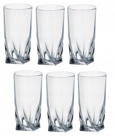 Набір склянок Crystal Bohemia QUADRO, 350 мл, 6 шт.