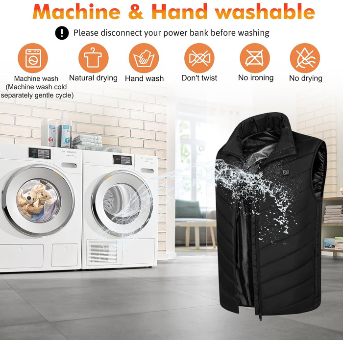 Обогріваючий жилет для чоловіків та жінок, жилетка з 9 зонами обігріву, 3 режими температури, унісекс, для зимових видів спорту, хайкінгу та активного відпочинку, XL