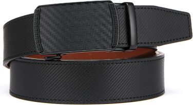 Чоловічий шкіряний ремінь на пряжці, 3.5 см, регульований, для джинсів, комфортна посадка (42-48)