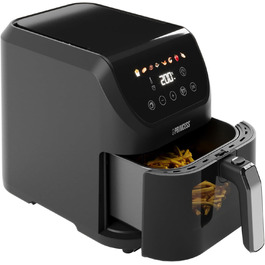 Princess Slim Airfryer 5L - 1500 W - Quiet Operation (55 db) - Space-Saving Design - Oil-Free - 8 Cooking Programs - Adjustable Thermostat - Non-Stick Coating - 182240 COMPACT, SLIM DESIGN 5L