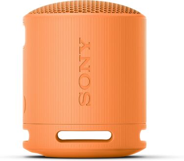 Портативна Bluetooth колонка Sony SRS-XB100 помаранчевого кольору: вологозахист IP67, до 16 год роботи, з ремінцем