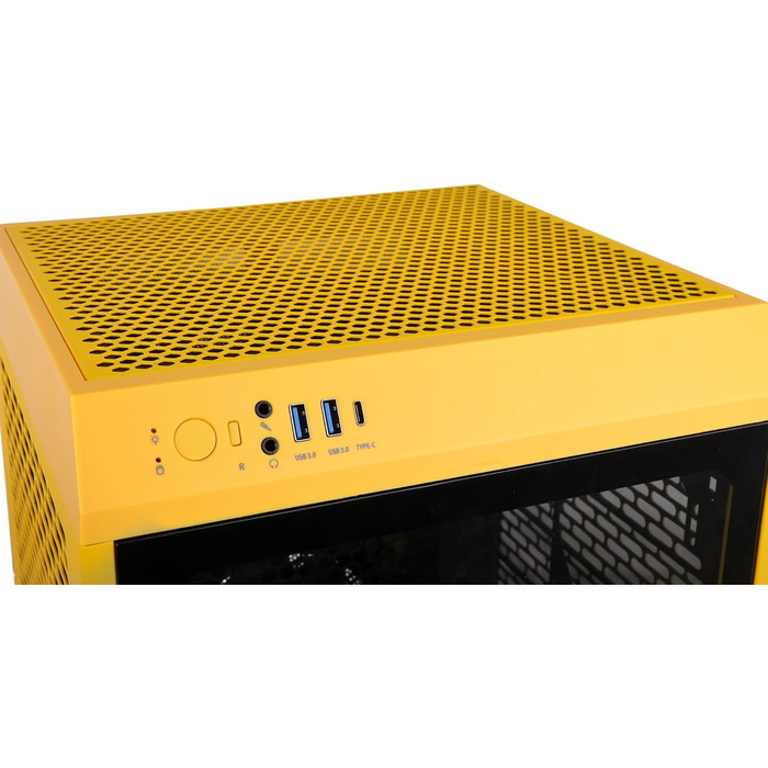 Корпус Thermaltake The Tower 200 Turquoise Mini-ITX з вертикальним кріпленням, скло Temperd Glass, 2x CT140 вентилятори, підтримка AIO 280мм, для відеокарти до 380мм, корпус, білий