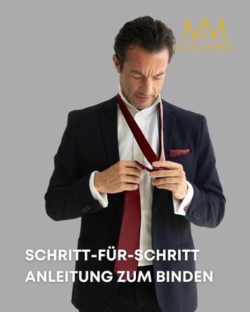 Массі Моріно: Комплект краватки з нагрудною хустиною для чоловіків. Включає краваттяну голку, запонки та подарункову коробку. Ідеальний вибір на весілля. Винотний колір, універсальний розмір.