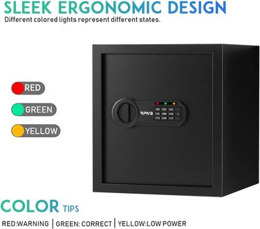 Електронний сейф RPNB Luxus Tresor з кодовим замком, 51 л - для дому, офісу, готелю, зберігання грошей та коштовностей