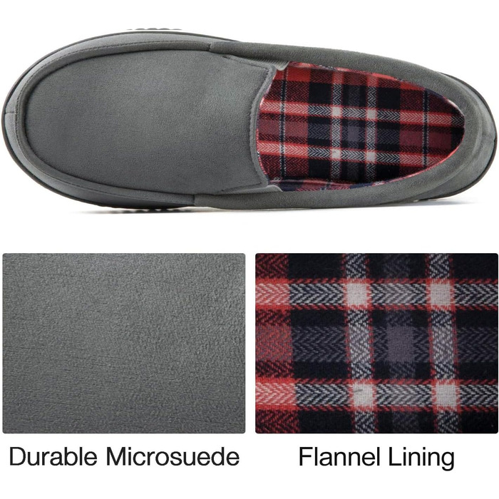 Чоловічі домашні тапочки RockDove Alexander з дихаючим фетровим підкладкою та антиковзкою підошвою з піни EVA, 42 EU, Колір: Вугільний