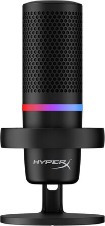 HyperX DuoCast – USB-конденсаторний мікрофон з RGB-підсвічуванням, поп-фільтр, для PC, PS5, PS4, Mac, чорний