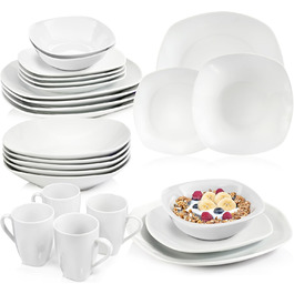 Набір сервірувальних тарілок Sänger Bilgola, 2 шт., порцеляна, білий, 23 x 34 см, для м'яса, риби та закусок, PREMIUM COLLECTION