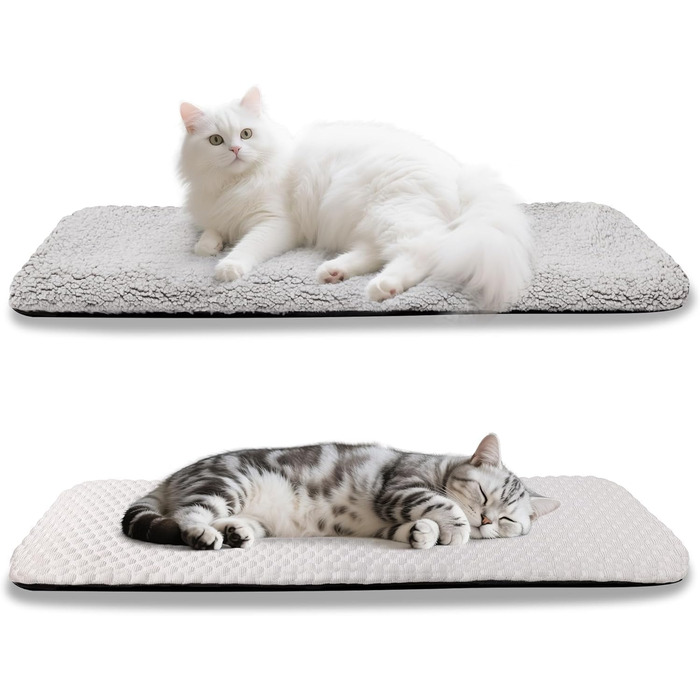 Килимок-ліжко для котів Pet Prime на підвіконня, 90 x 28 см, сірий, з 2 чохлами, теплий та прохолодний, машинне прання