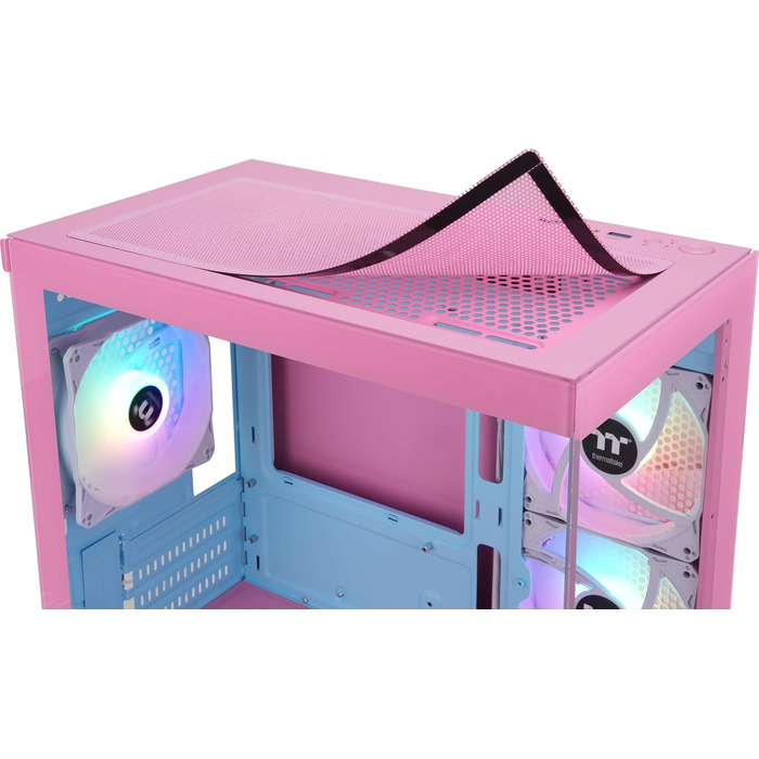 Корпус ПК Thermaltake TG ARGB Micro-Tower View 170 з Tempered Glass, 3 вентилятори ARGB, підтримка радіаторів 240/280mm, білий (Bubble Pink)