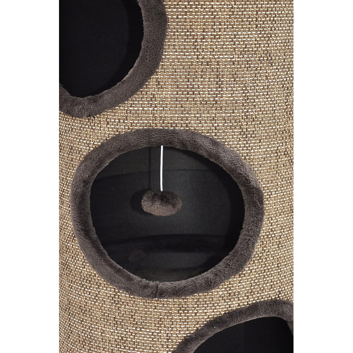 Котячий будиночок-стійка Nanook для великих котів XXL, ігровий комплекс з туалетом, 105 см (коричневий)