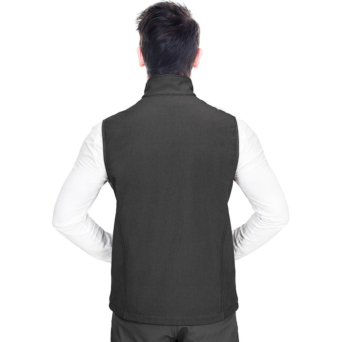 Чоловіча жилетка Softshell 33,000ft: водонепроникна, без рукавів, з флісовою підкладкою, темно-сіра