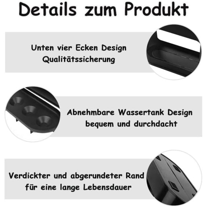 Підставка для парасоль підставка для парасоль з знімною підставкою для збору води, 22 x 9 x 28 см, 4 слоти, чорна