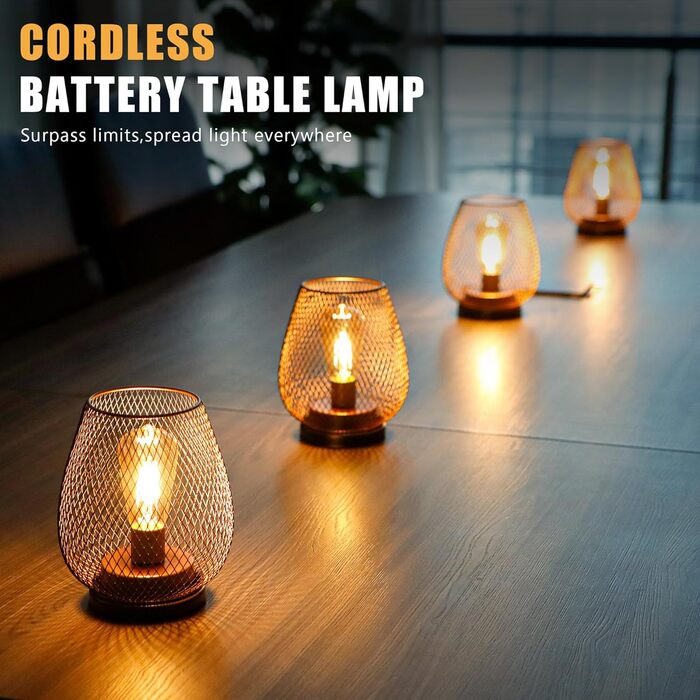 LED Ліхтар JHY DESIGN 2 шт. з металевого каркасу, акумуляторний, бездротовий, 17 см, індустріальний стиль, для дому та саду, декор, вечірка, чорний, з таймером