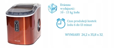 Льодогенератор Mulano HD17120, 15 кг/год, 120 Вт