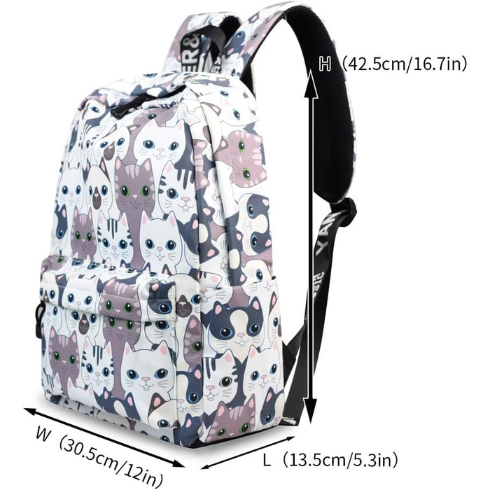 Шкільний рюкзак для дівчаток та хлопців: модний, водонепроникний, з відділенням для ноутбука (червоне трикутника)