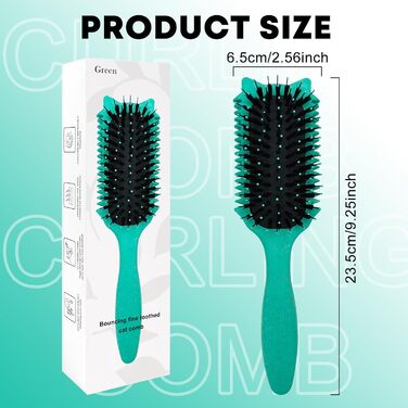 Щітка для кучерявого волосся (зелена)