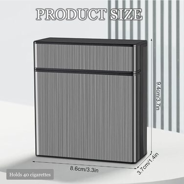 Металеве тютюнотримач Groß: Алюмінієвий кейс для сигарет на 40 штук, стильний дизайн, нержавіюча сталь