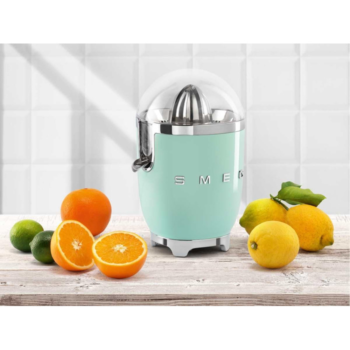 Електрична соковижималка для цитрусових Smeg CJF01PGEU, 70 Вт, пастельно-зелена