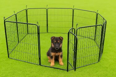 Вигул для цуценят, вольєр, клітка для собак, огорожа для собак, клітка для тварин, огорожа для тварин, клітка для собак з гратами, вигул для тварин, клітка для транспортування, вигул для кроликів, кемпінговий забір, кемпінговий вольєр, 12-TLG., 80 см, клі