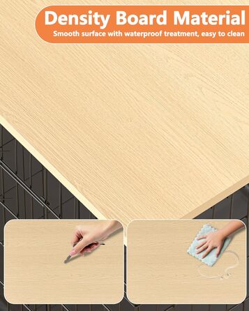 Насадка на собачий вольєр Piskyet, дерев'яна робоча поверхня, 122x76x2 см, натуральний колір