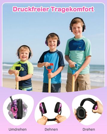 Навушники для захисту від шуму ZOHAN 030 для дітей 3-18 років (для аутизму), універсальний розмір, галактика+єдиноріг