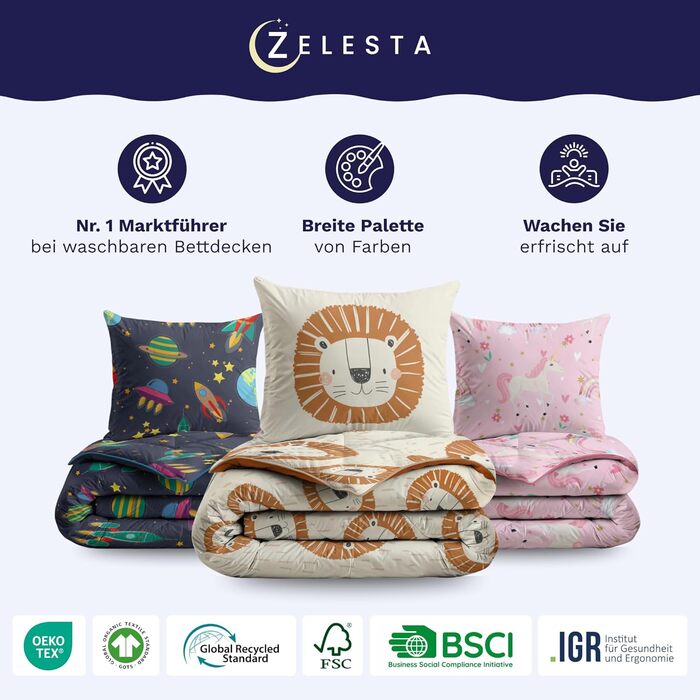 Комплект постільної білизни Zelesta Kiddybed для ліжка 135x200: зимова та літня ковдра, дитяча ковдра без наволочки, принт Happy Bear