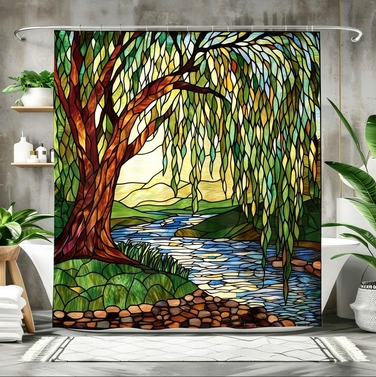 Текстильна штора для ванни Floraweg, 180 x 200 см
