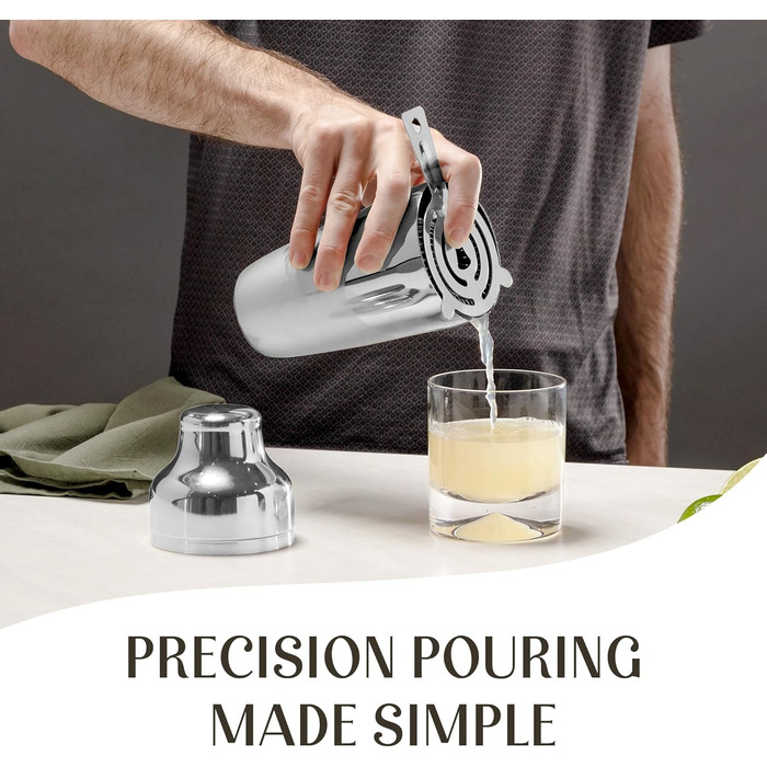 Набір бармена Mixology з підставкою, нержавіюча сталь - професійний інструмент для коктейлів