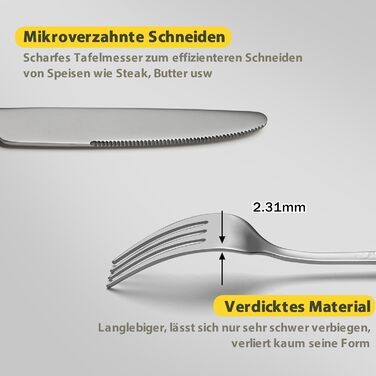 Набір столових приборів EIUBUIE з нержавіючої сталі 30 предметів, з квітковим малюнком, полірований, для 6 осіб, для дому та вечірок, можна мити в посудомийній машині