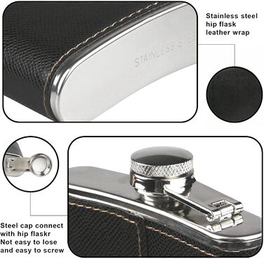 Набір фляг 260 мл з нержавіючої сталі для віскі та шнапсу. Міні фляга, портативна, дорогий алкогольний аксесуар, подарунок (зелений, чорний)
