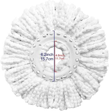 6 Pieces Spin Mop Replacement Heads Compatible with Standard Size Spin Mop, Easy to Clean and Durable Microfiber Spin Mop Refills, Mop Head for Floor Cleaning