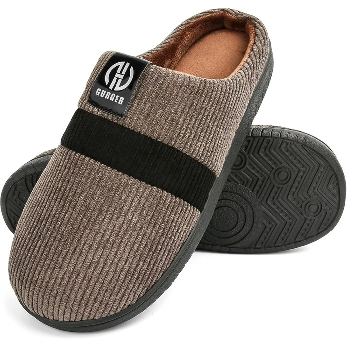 Тапочки домашні чоловічі жіночі зимові, плюшеві, з підкладкою, розмір 36-51 (40/41 EU, C3 Коричневий)