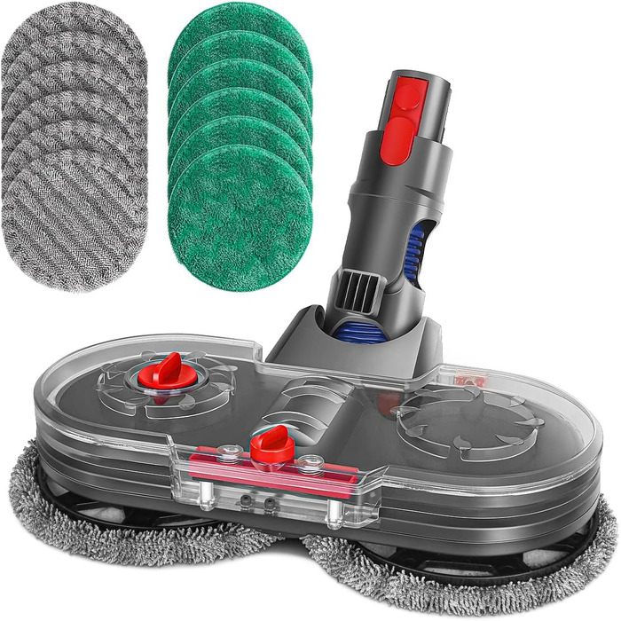 Електричний насадка для миття підлоги Dyson V11/V10/V8/V7/V15 - комплект з 12 мікрофібрами та знімним баком для води