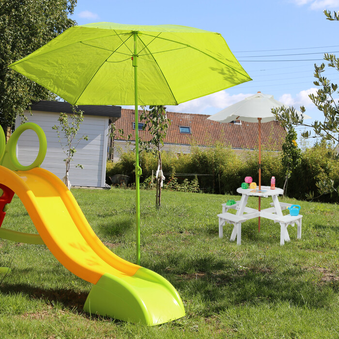 Кругла дерев'яна дитяча група відпочинку Relaxdays з парасолькою