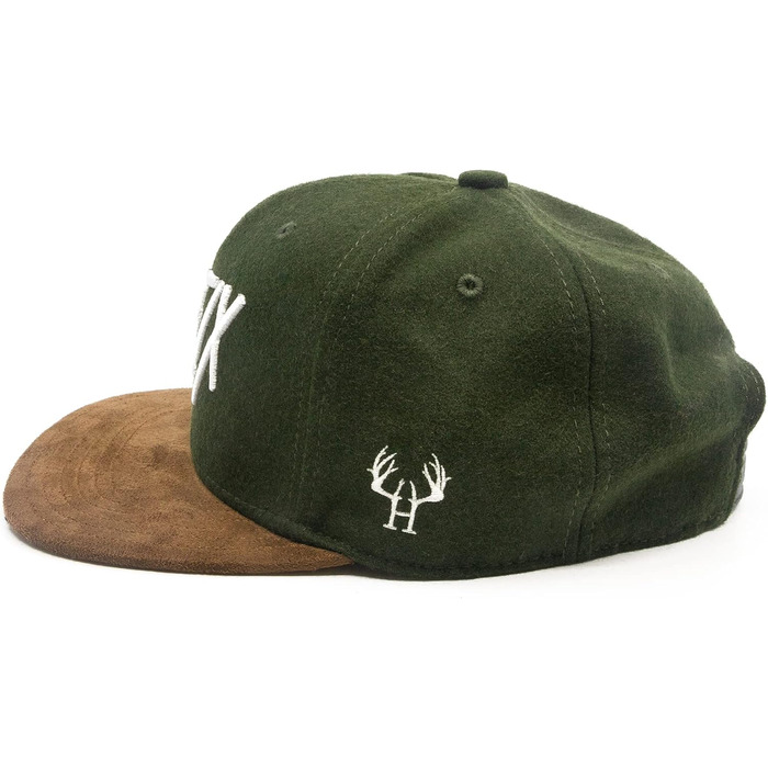 Кепка Snapback Bayerisches Zefix з фетру, темно-зелена, універсальний розмір