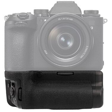 Ручка-акумулятор для Canon EOS RP & R8, сумісна з Sony a9 III a1 II, VG-C5, чорна. Місце для 2 акумуляторів, ергономічна, вертикальна та горизонтальна зйомка. Аналог EG-E1